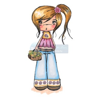 CL055 Штамп "Кира с цветами" (Kira with Flowers)