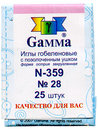 №28 Гобеленовые иглы "Gamma" N-359 (25 шт. в конверте)