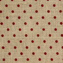Белфаст 32, цвет: льняной в красный горох (Belfast Petit Raw Natural/Red Points 5391), 50x70 см
