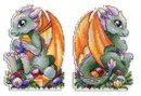 Новогодний дракончик (13*9 см) (пластиковая канва)