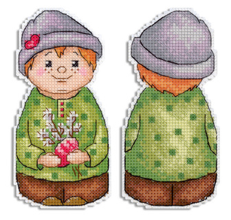 Праздничная пара. Мальчик (6*12 см) (пластиковая канва)